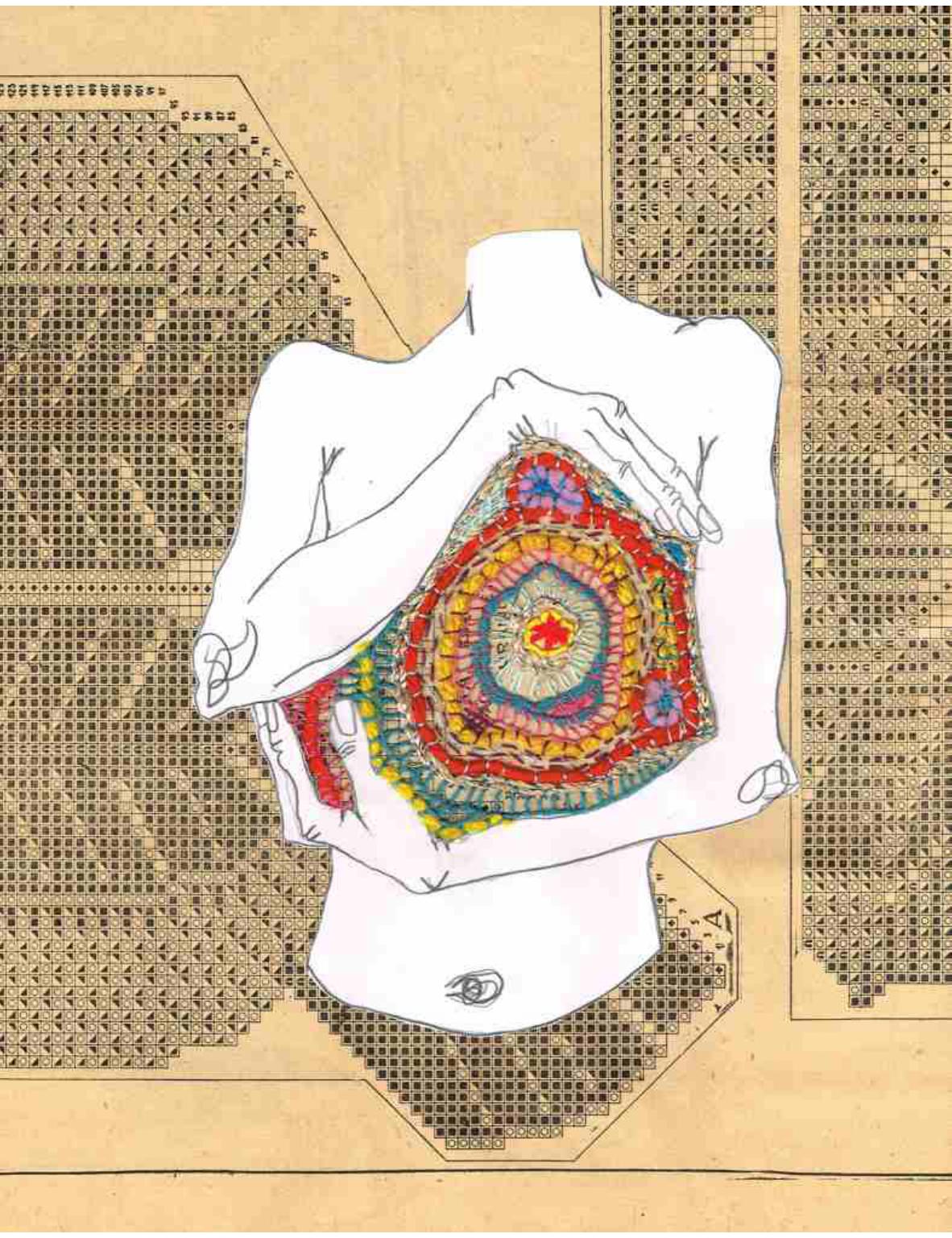 Centro, 2016. Desenho bordado sobre papel, 29,7x21cm.