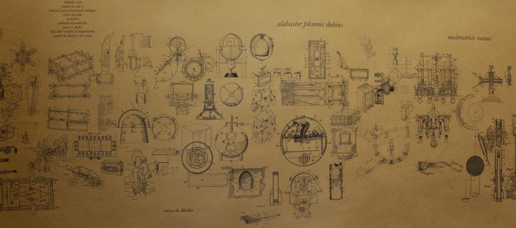 Máquinas 1 (detalhe), 2016. Impressão sobre papel Kraft 300g, 120x800cm.