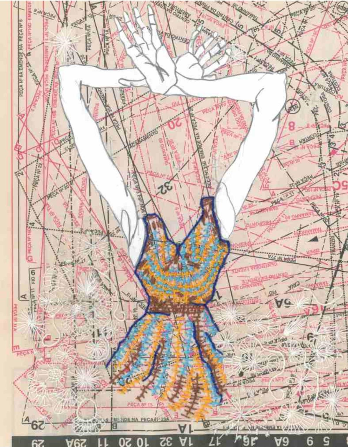 Renda-se, 2016. Desenho bordado sobre papel, 29,7x21cm.