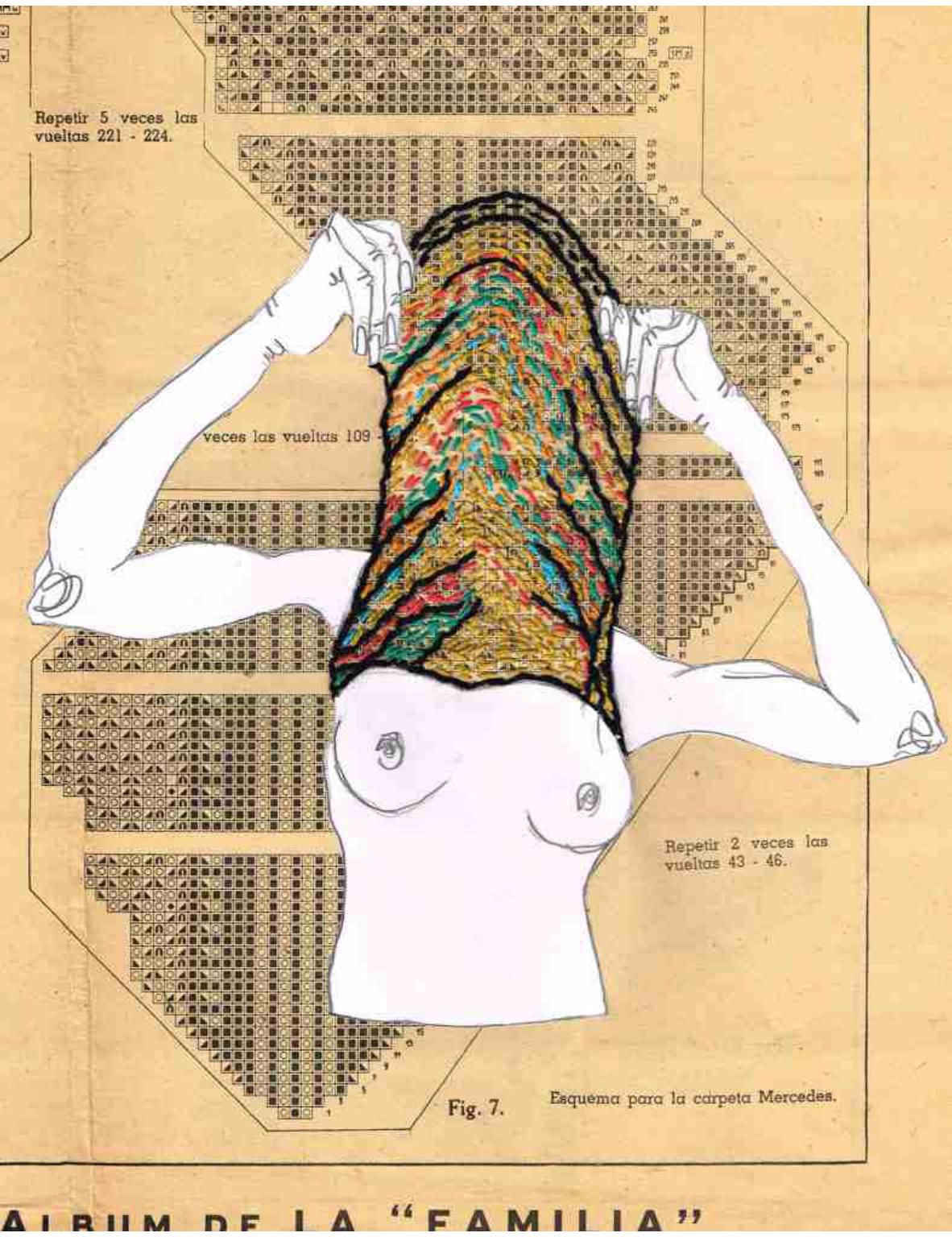 Álbum de família, 2016. Desenho bordado sobre papel, 29,7x21cm.