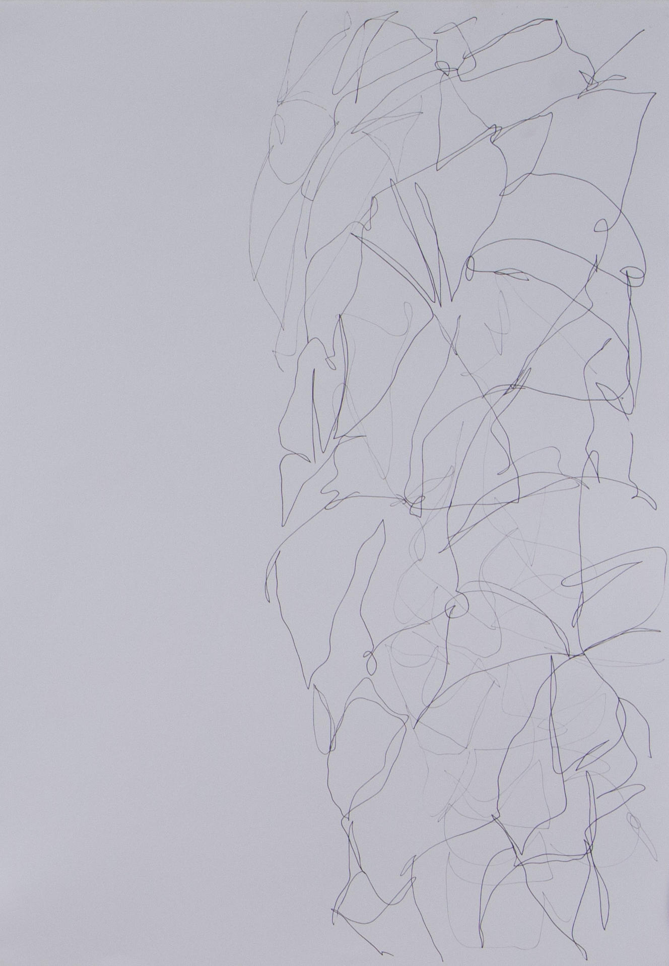 Corpolinha sombra, Anna Moraes, 2019. Desenho, caneta nanquim sobre papel, 29x42cm cada.