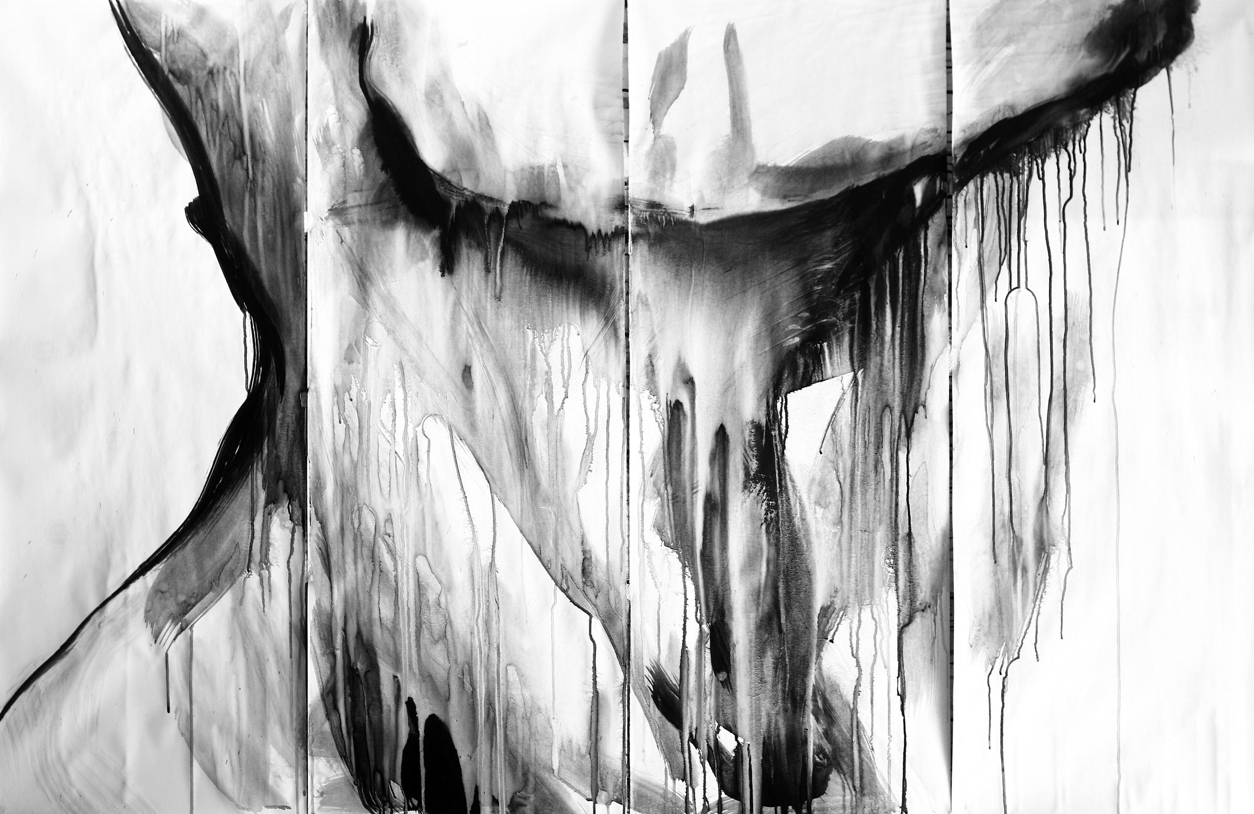 Desenho 3, 2018. Nanquim sobre papel, 180x120cm.