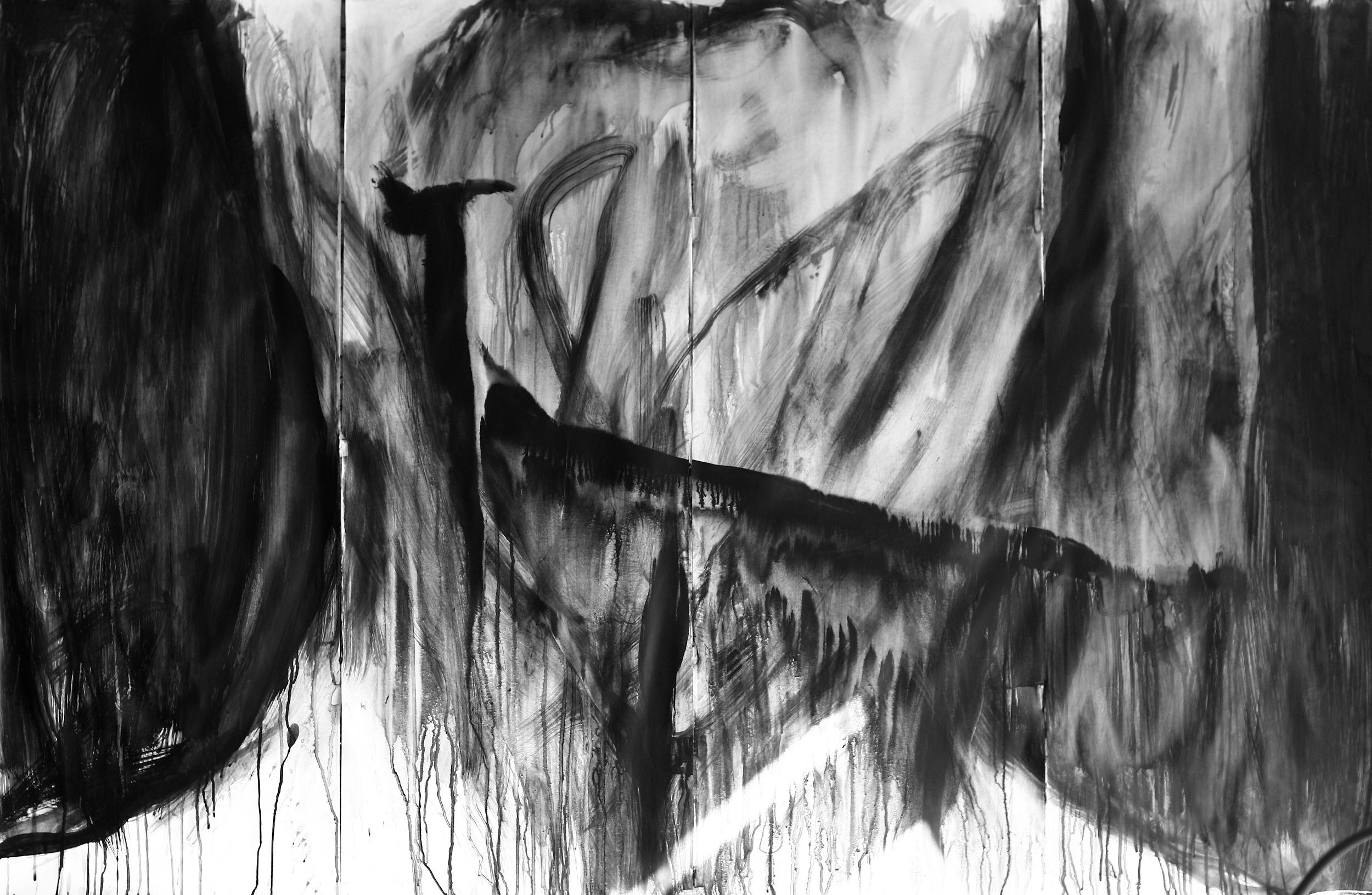 Desenho 4, 2018. Nanquim sobre papel, 180x120cm.