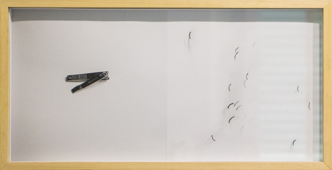 Desenho de objeto I, impressão e grafite sobre papel, 20 x 40 cm, 2017.