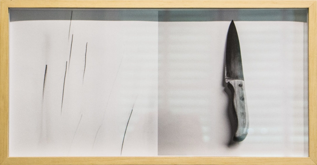 Desenho de objeto II, impressão e grafite sobre papel, 20 x 40 cm, 2017.