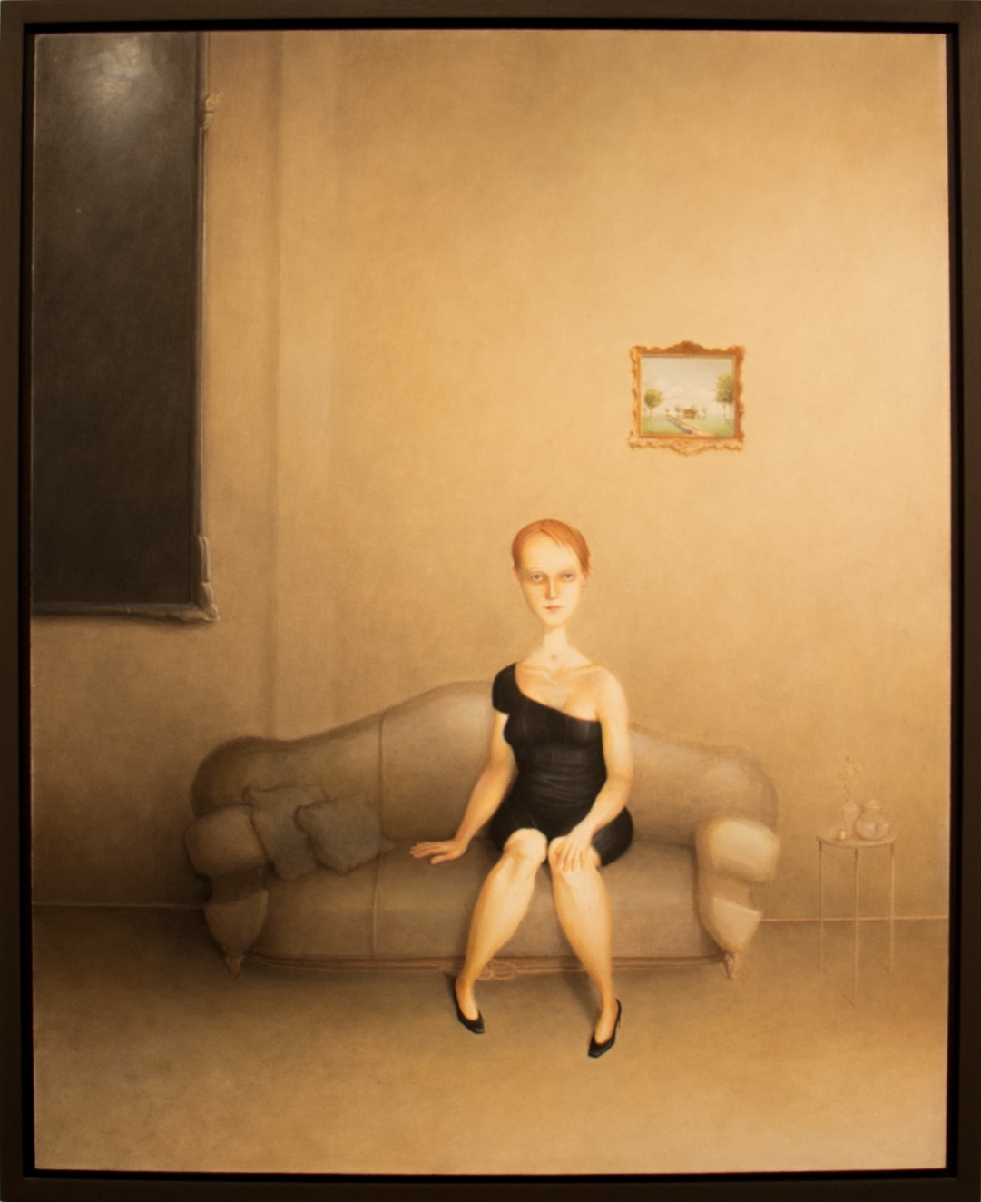 Interior com Mulher no Sofá, 2007. Óleo sobre tela, coleção particular.