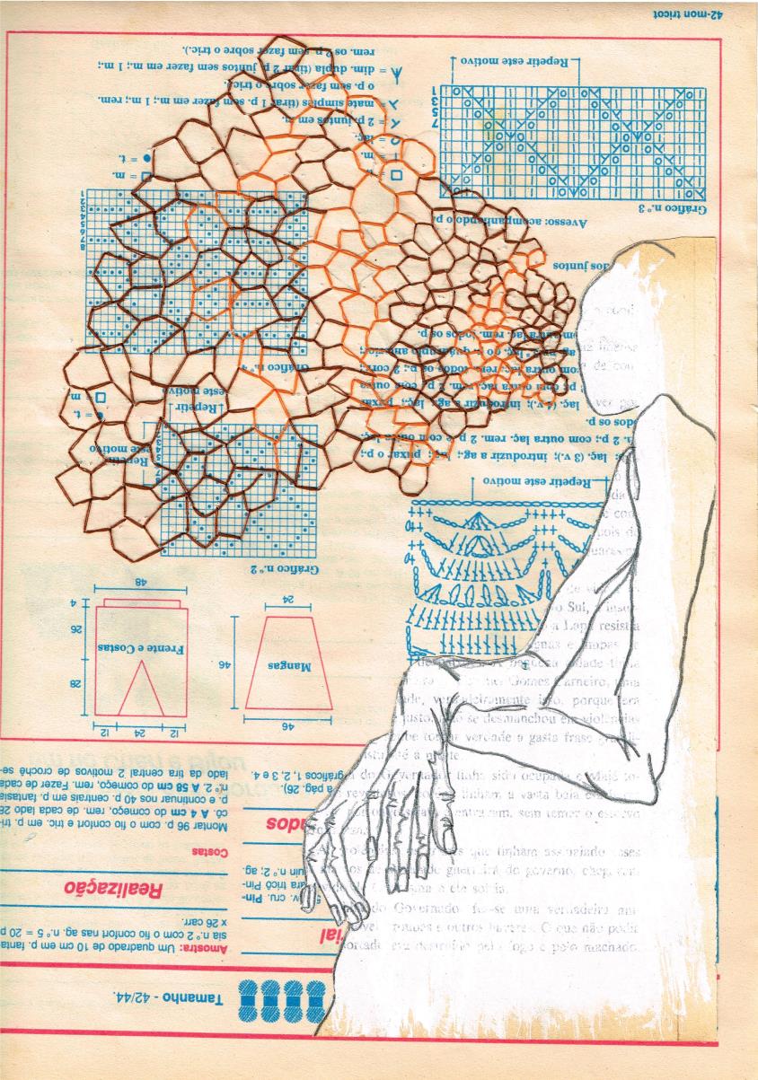 Nostalgia, 2016. Desenho bordado sobre papel, 29,7x21cm.