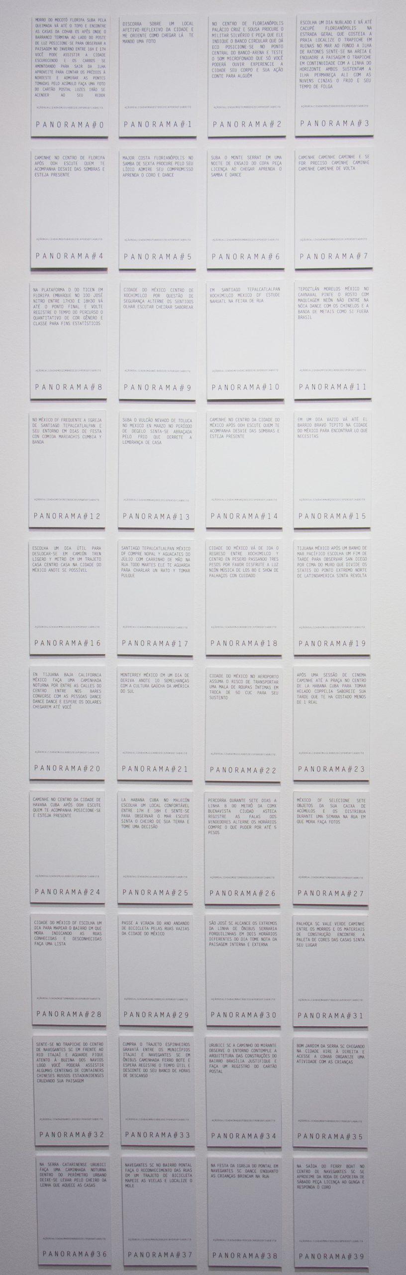 Panoramas, 2014 - hoje. Panfleto, 15x20 cada.