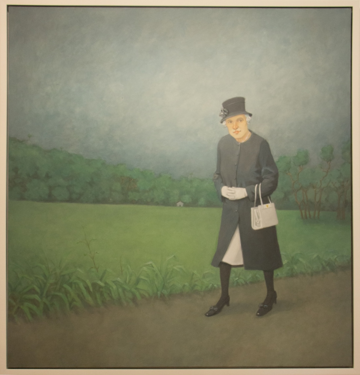 “Pela Estrada a Fora” ou “Senhora em Estrada Deserta”, 2013. Óleo sobre tela, coleção particular.