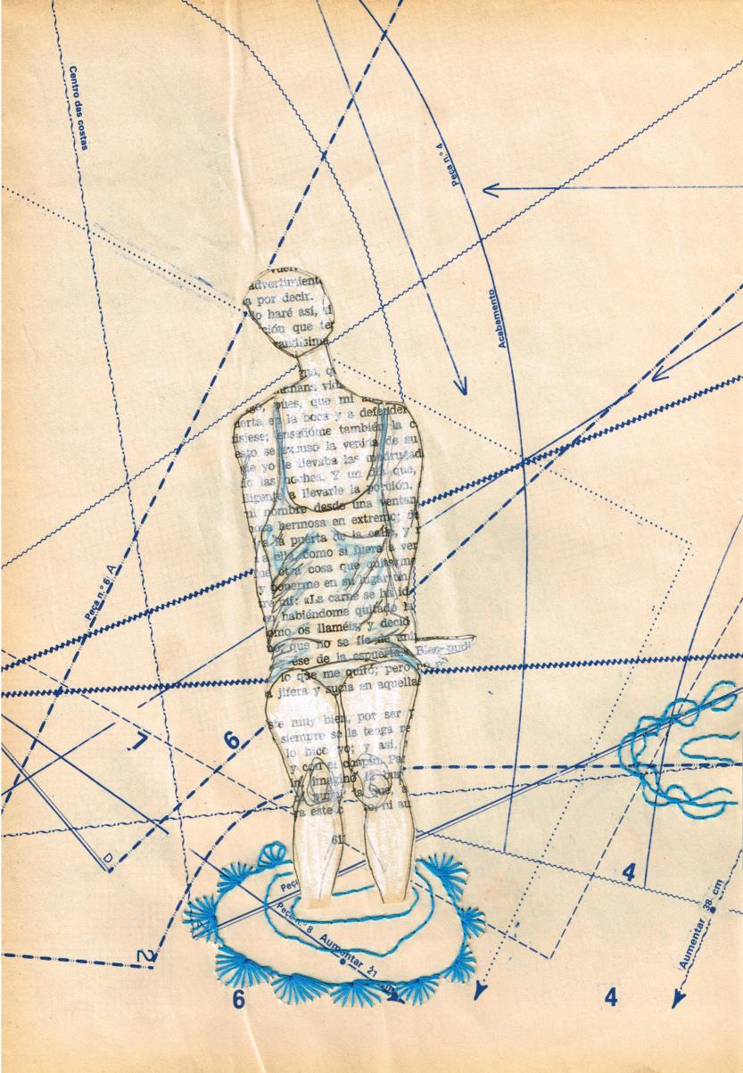 Rasa, 2016. Desenho bordado sobre papel, 29,7x21cm.