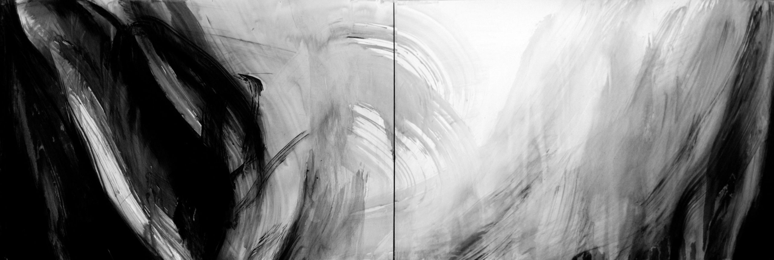 Sem título, 2018. Nanquim sobre papel, 66x192cm.