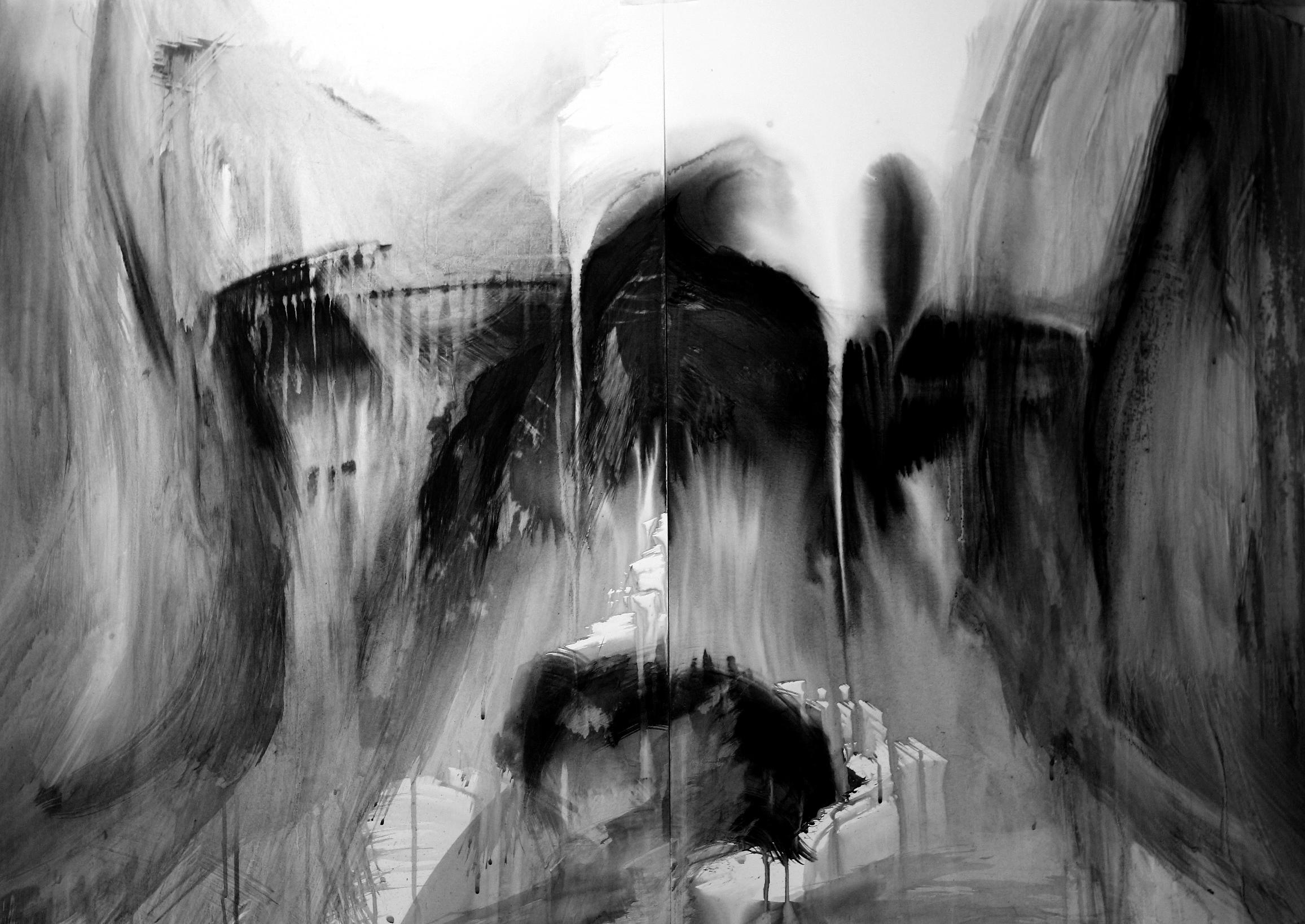 Sem título, 2018. Nanquim sobre papel, 96x132cm.